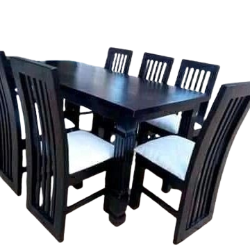 DINNING TABLE SET IN BLACK COLOR.